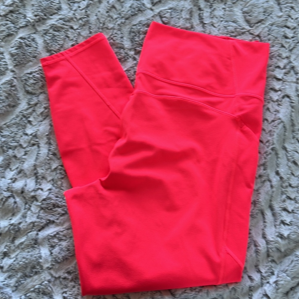 Fabletics neon pink leggings, power hold, Size XL